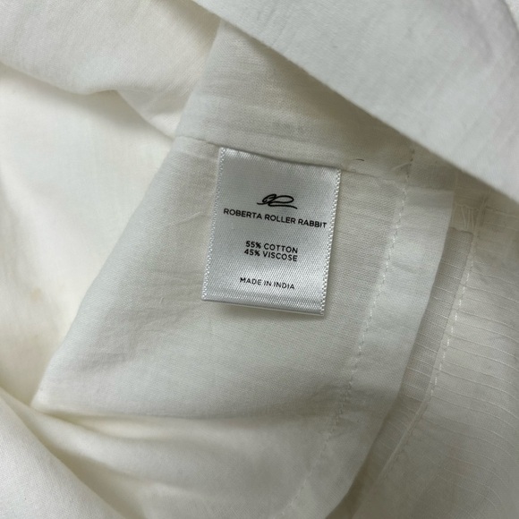 ROLLER RABBIT Sylvie Dress White Embroidered Cotton Boho Dress Size Small - Picture 7 of 8